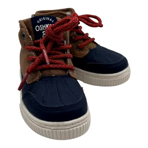 Stivali anatra per bambini OshKosh B'gosh scarpe in pizzo blu navy taglia 6 - Foto 1 di 4