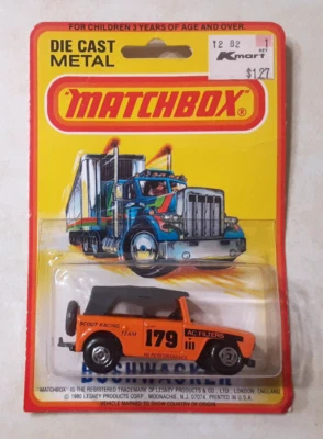 1980 Matchbox Lesney поле автомобиля Bushwacker Ltd новый в упаковке черный верхний Англии - Изображение 1 из 4