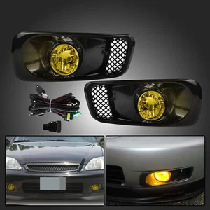 Kspeed LED Yellow Fog Lights For 1999 2000 Honda Civic JDM Front Bumper Lamps - Bild 1 von 8
