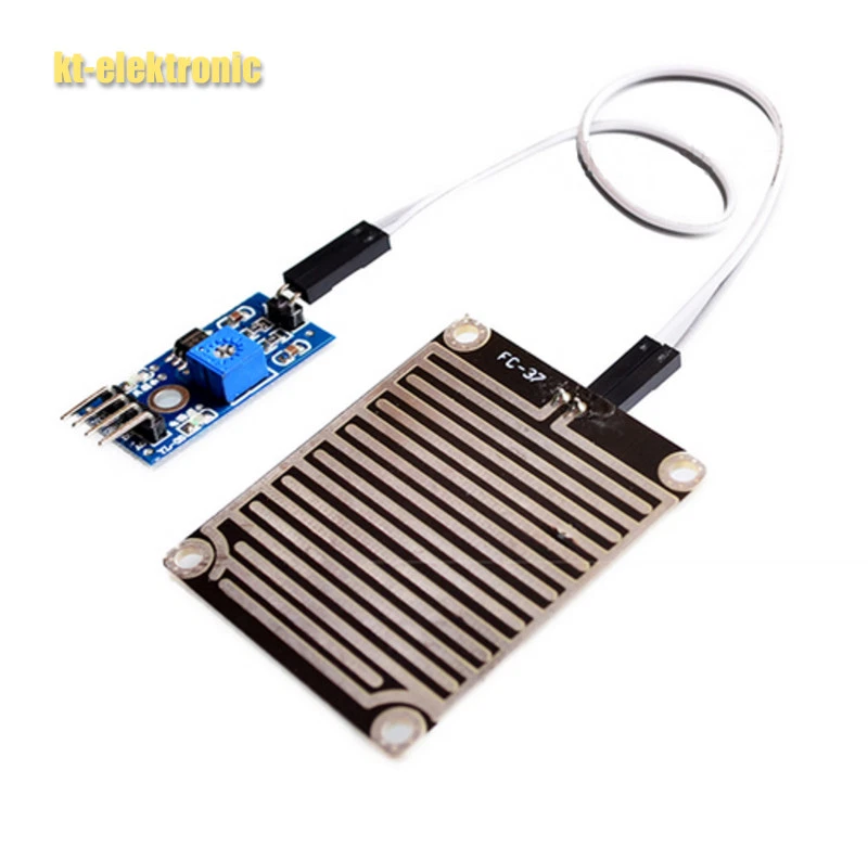 KT-ELEKTRONIC Regensensor Modul / erkennt Regentropfen Analog- und Digitalausgang 3,3V - 5V