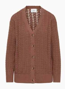 WILFRED Reverence cardigan, Mocha Sorbet, Size Large $128 - Picture 1 of 5