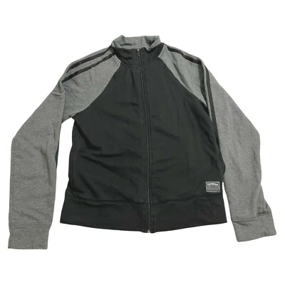 Express Mujer Sudadera Mediana Cremallera Completa Chaqueta Ligera Negra Gris Algodón Foto 1 de 4