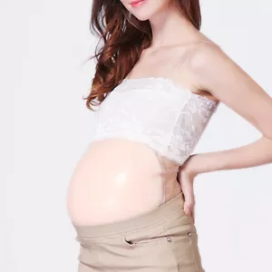 Silicone Fake Belly Artificial Pregnancy Baby Tummy Pregnant Bump 2-10 month je - Picture 1 of 8