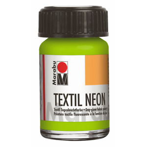 Marabu TEXTIL & TEXTIL NEON - Textilfarbe, 15ml-Glas