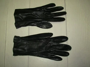 Gants fins en Cuir véritable Taille S Noir G012 - Imagen 1 de 3