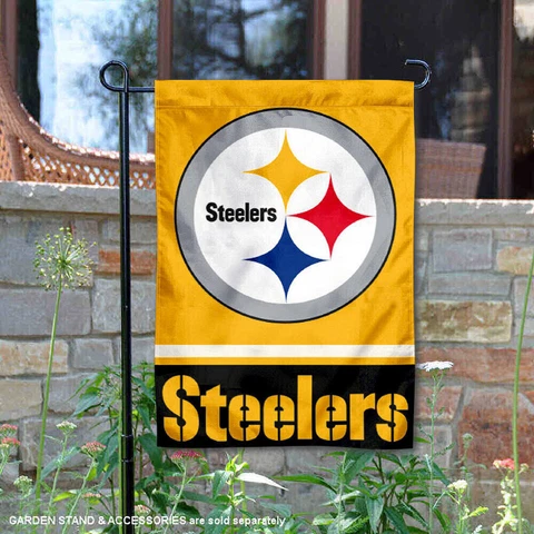 Pittsburgh Steelers Gold Garden Flag and Yard Banner Cover