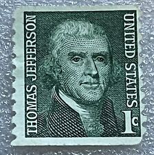 Thomas Jefferson 1 cent Antique Postage Stamp- Green Rare Vintage 