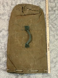 Vintage US Military Army Canvas Duffle Duffel Bag Distressed Patina Drawstring C - Picture 1 of 7