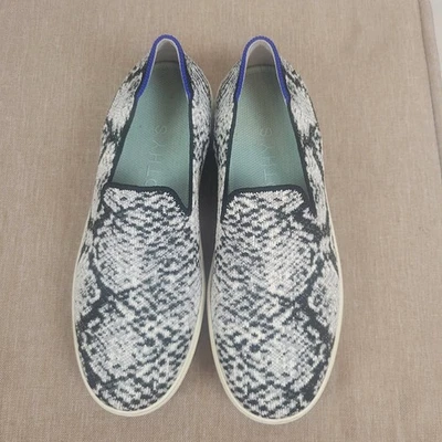 Zapatilla deportiva Rothy's The Original sin cordones con estampado de pitón en negro blanco gris talla 7,5 Foto 1 de 4