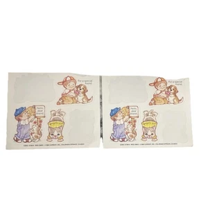 6 Vintage unbenutzte aktuelle Wee Ones Aufkleber, 1989, Made USA Puppy Kitty Friend - Bild 1 von 11