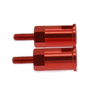 2pcs Red Alloy Axle Set DIDC1008 For RC 1/18 Hobbico Dromida BX MT SC 4.18 - Picture 1 of 7