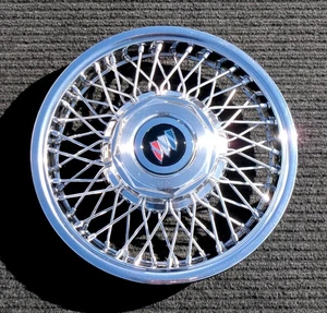 One Genuine Buick Century Skylark 14" Wire Spoke Hubcap Wheel Cover 1990 1996 - Picture 1 of 16