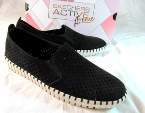 WOMEN'S SKECHERS ACTIVE BLACK & WHITE SPULVEDA BLVD A LA MODE SNEAKERS Size 8.5 - Picture 1 of 10