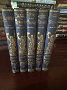 5 Antique 1865 American History Books By Jacob Abbott - Picture 1 of 12