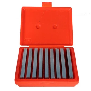 Set of 9 Pairs 1/4'' Steel Parallel 6'' Long 0.0002'' Square 3/4 to 1-3/4 - Picture 1 of 10