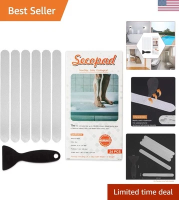 Pegatinas transparentes antideslizantes para ducha - Calcomanías seguras y duraderas para áreas de baño familiares Foto 1 de 4