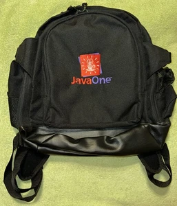 Sun Microsystems Java One Computer Backpack Black Vintage Ziff-Davis - Picture 1 of 6