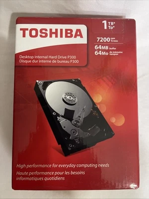 Toshiba Desktop Internal Hard Drive P300 . 1 TB . 7200 Rpm . 64MB New Open Box - Image 1 of 4