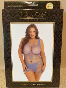 Plus Size Blue Sexy Absolutist Lace and Net Dress Lingerie, NIP - Picture 1 of 5