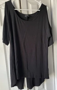 Spense Damen schwarz SS Cold Shoulder Rundhals Top-Größe Large - Bild 1 von 6