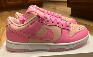Nike By You Dunk Low Pink on Pink FJ2253 901 Men's Size 5.5 Women's Size 7 - Picture 1 of 9