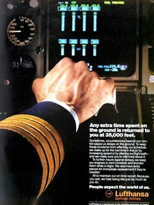 Lufthansa Airlines 1988 Original Vintage Pilot Print Ad 8.5 x 11" - Picture 1 of 6