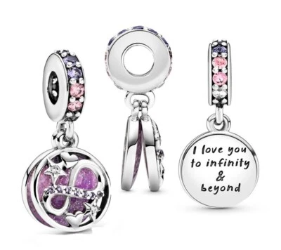 Pandora Ti amo all'infinito cuori e stelle 798829C01 - Immagine 1 di 3