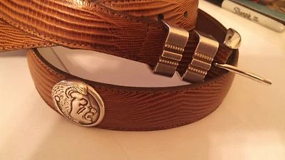 Cinturón de cuero marrón para hombre con conchos de la Universidad Estatal de Florida talla 32 R+ Foto 1 de 4