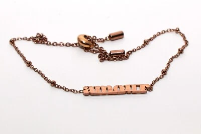 Fossil bronzefarbenes Damenarmband mit Wort Amour Liebe - Bild 1 von 2