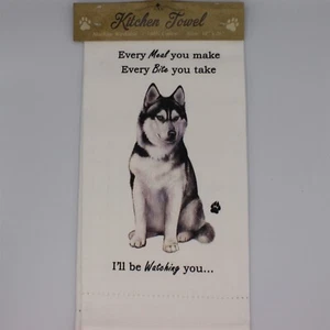 Toalla de té de cocina E&S Pets raza husky siberiano raza de perro 100 % algodón - Imagen 1 de 1
