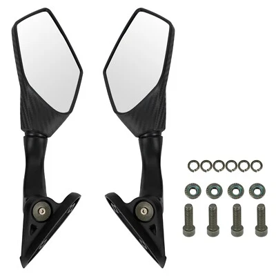 PAR DE ESPEJOS RETROVISORES DE VÁSTAGO CORTO NEGRO para YAMAHA YZF R3 ABS R25 2015-21 L&R #3 Foto 1 de 4