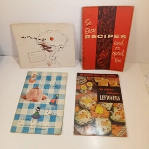 Lot Of 4 Vintage 1950s Culinary  Cookbooks Advertising Jello Canning Leftovers  - Picture 1 of 19