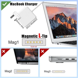 Appl MacBook Pro 13" Charger 60W L-Tip Magsafe 1 A1278 A1184 A1344 2009–2012 UK - Picture 1 of 7