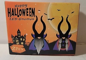 NIB D-Fantix Happy Halloween LED Gnomes 2 Pcs Black & Purpled-fantix - Picture 1 of 3
