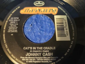 JOHNNY CASH - CAT'S IN THE CRADLE - 7" SLIGHT EDGE WARP, UNPLAYED, NO SCRATCHES - Picture 1 of 4