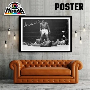 POSTER MUHAMMAD ALI BOXEN CASSIUS CLAY SPORT BOXEN TREFFEN RING SIGNATUR TOP - Bild 1 von 1