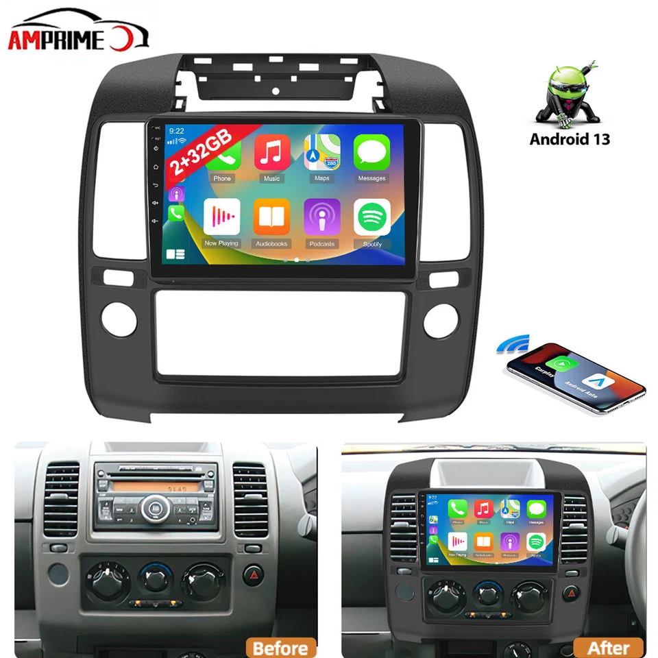 Android 13 Für Nissan Navara D40 2006-2012 Autoradio CarPlay WIFI GPS NAVI 2+32G - Bild 1 von 4