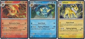 Pokemon Jolteon Flareon Vaporeon SVP 167 168 169 Promo Set Holo Prismatic - Bild 1 von 1