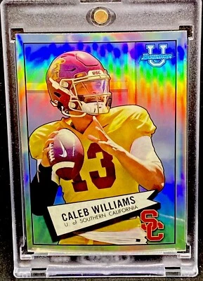 Caleb Williams RARE ROOKIE RC REFRACTOR INVESTMENT CARD SSP BOWMAN CHROME - Image 1 of 4