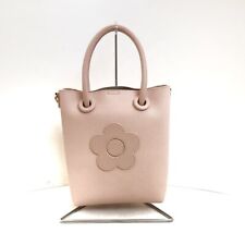 Auth MARY QUANT - Light Pink Synthetic Leather Tote Bag