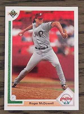 1991 Upper Deck Roger McDowell Philadelphia Phillies Pitcher #406 Baseball Card - Image 1 of 2
