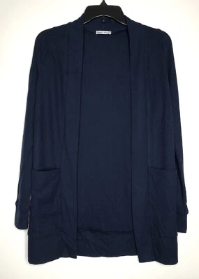 Nuevo cárdigan Sweet Romeo para mujer talla mediana pequeño azul marino frente abierto Foto 1 de 4