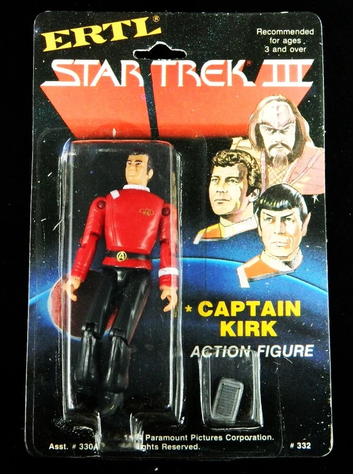 Figura de acción Star Trek III: Search For Spock Movie Capt Kirk ERTL 4" SIN USAR, EN CAJA SELLADA Foto 1 de 1
