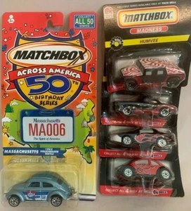 Lot Matchbox 4 Madness 1 Across America Beetle NIP - Picture 1 of 6