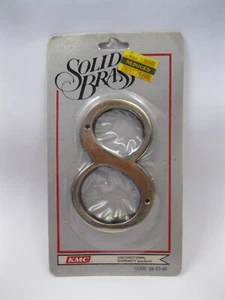 Solid Brass House Address Number 8 Eight 4 3/4” K Mart KMC Retro Vintage New - Picture 1 of 4