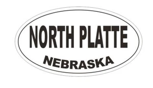 North Platte Nebraska Bumper Sticker or Helmet Sticker D5350 Oval - Picture 1 of 1