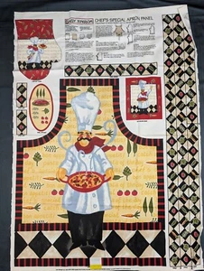 Vintage Daisy Kingdom Fabric Panel Craft Kit Chef's Special Apron Oven Mitts - Picture 1 of 8