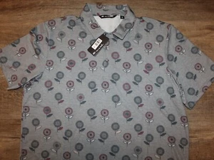 NWT Travis Mathew Men's Golf Polo Shirt Casual Lounge Gray 2XL Coaching Club - Picture 1 of 5