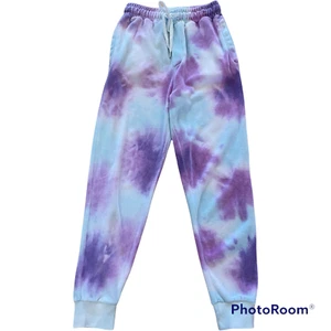 Felpa Urban Outfitters Tie Dye Velour Joggers Viola Blu - Donna Small - Foto 1 di 8