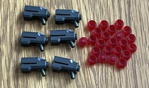 6 x New Lego Pearl Dark Gray Stud Gun Bazooka Part No. 69767 69755 - Picture 1 of 1